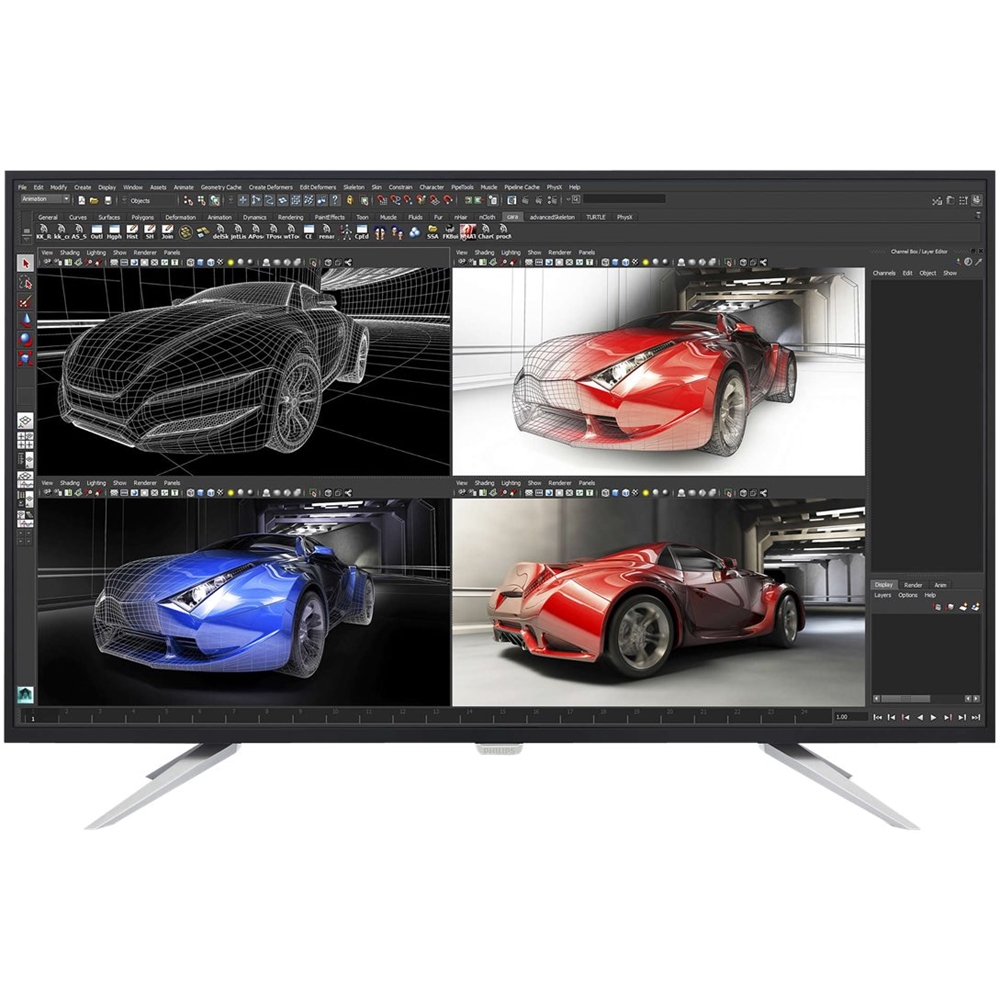 Philips - Brilliance BDM4350UC 43" IPS LED 4K UHD Monitor - Glossy Black With Textured Back Cover