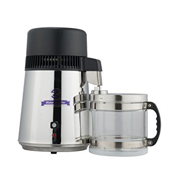 CO-Z Stainless Steel Countertop Home Water Distiller Machine with 4 Liter Connection Bottle