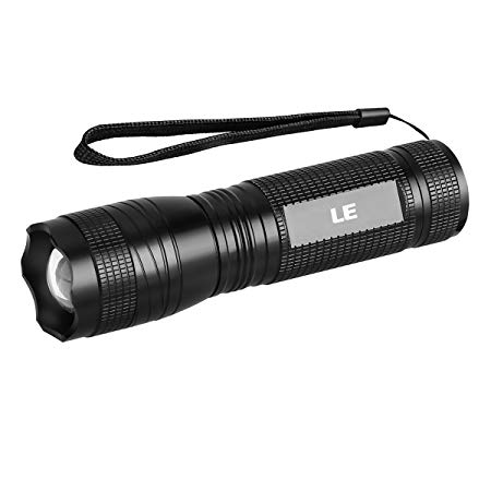 LE LED Torch/UV Flashlight, Battery Powered 2 in 1 Torch, 395nm Blacklight UV Light with Daylight White Modes, IPX4 Water Resistant, for Outdoor Camping, Hiking, Pets Urine Detector