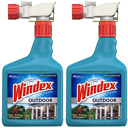 Windex bnm Outdoor Glass & Patio Cleaner, 2 Pack of 32 oz