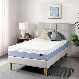 ZINUS 10 Inch Cooling Essential Memory Foam Mattress [New Version], Twin, Fiberglass Free, Medium Feel, Cooling Airflow Memory Foam, Certified Safe Foams & Fabric, Mattress in A Box