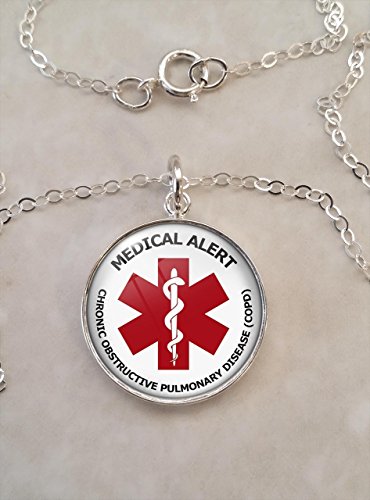 Medical Alert COPD .925 Sterling Silver Necklace