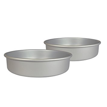 Fat Daddio's Anodized Aluminum Round Cake Pan, 6 Inches by 2 Inches, Set of 2