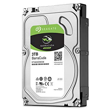 Seagate BarraCuda 3TB 3.5" Internal Desktop Hard Drive, SATA 6Gb/s, 210MB/s Maximum Sustained Data Rate