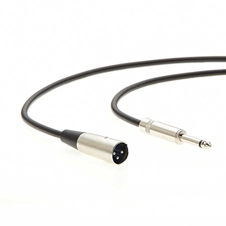 InstallerParts 6 Ft 1/4" Mono Male to XLR Male Microphone Cable -- Compatible With Amplifiers, Instruments, and more!