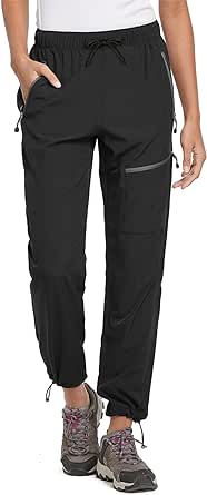 BALEAF Women's Hiking Pants Quick Dry Lightweight Water Resistant Elastic Waist Cargo Pants for All Seasons