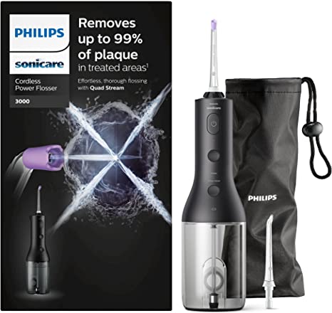 Philips Sonicare Cordless Power Flosser 3000 Dental Jet Black