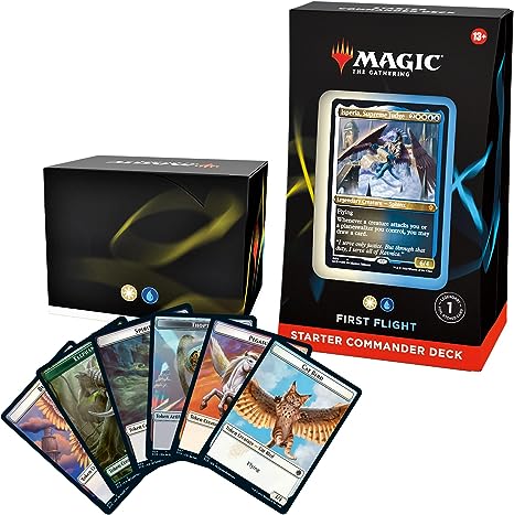 Magic: The Gathering Starter Commander Deck – First Flight (White-Blue) | Ready-to-Play Deck for Beginners and Fans | Ages 13  | Collectible Card Games