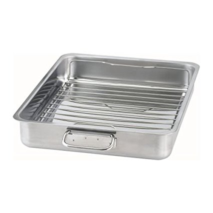 IKEA - KONCIS Roasting pan with grill rack, stainless steel 16"X13"