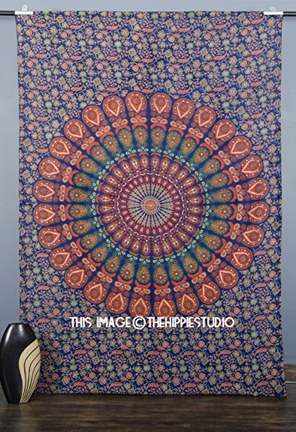 Mandala Tapestries Wall Hanging Hippie Wall Tapestry Indian Tapestries For Dorms Bedding Decor - Bohemian Tapestries Beach Blanket Throw (60x90 inches)