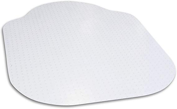 Evolve Modern Shape 42"x 56" Clear Office Chair Mat with Lip for Low and Medium Pile Carpet, Made in The USA by Dimex (C5D5003J)