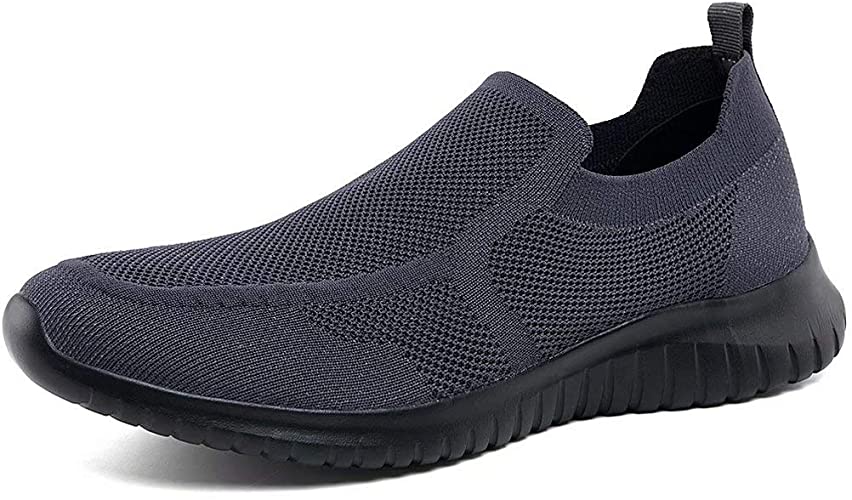 konhill Men's Breathable Tennis Shoes - Walking Casual Slip on Athletic Sneakers