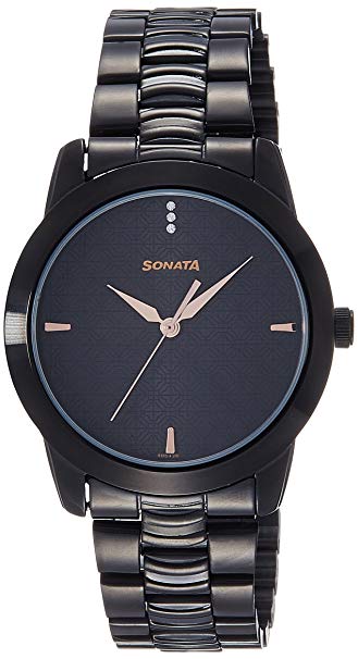 Sonata Analog Black Dial Men's Watch -NK7924NM01