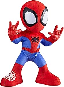 Spidey and his Amazing Friends Marvel Dance 'N Crawl Spidey, Interactive Plush Toy with 20 Phrases & Sounds, 2 Songs, Super Hero Toys for Kids 3 & Up