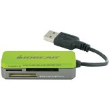 IOGEAR 12-in-1 USB 20 Pocket Flash Memory Card ReaderWriter GFR209 Green