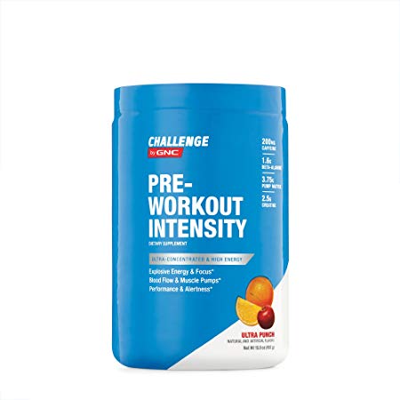 CHALLENGE By GNC Pre-Workout Intensity, Ultra Punch, 15.9 Ounce