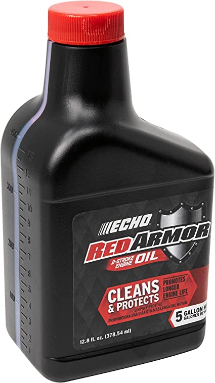 Echo Products 6550005 Red Armor Oil Mix 2-Cycle2-Stroke High Performance, Semi-Synthetic, Clean and Protect Against Carbon Build Up, Outdoor Power Equipment Engine Formula 12.8 fl oz (1 Pack)