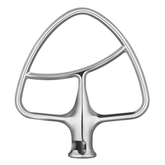 Polished Stainless Steel Flat Beater for KitchenAid 4.5-5Q Tilt-Head Stand Mixers, Mixing Parts Attachments Dishwasher Safe by Hozodo