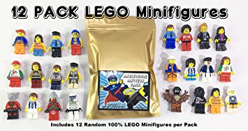 12 Random Lego Minifigures - Brand New - Excellent Assortment of Mini Figs w/all Body Parts; Hat, Hair or Helmet. New High Quality Lego Product