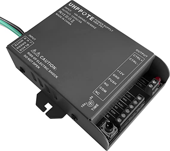 UHPPOTE 12V Power Supply for Door Access Control System & Intercom Camera (Input: 110-240VAC - Output:12VDC)