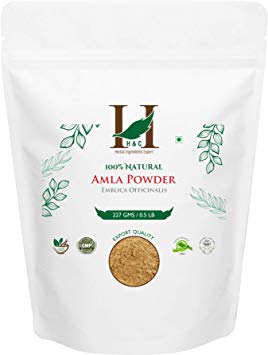 H&C- 100% Natural and Pure Amla (Amalaki) Powder - Emblica Officinalis - 227g / 0.5 LB / 08 oz - for Hair Care