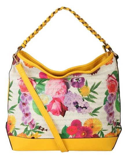 Diophy Womens PU Leather Floral Print Decoration Spring Summer Womens Handbag Purse