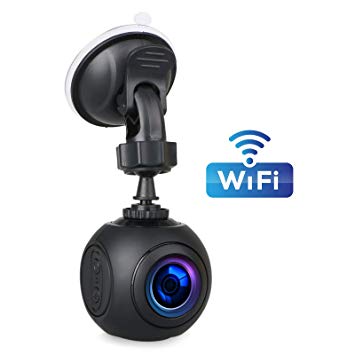 Car Dash Cam EEEKit WiFi FHD 1080P Car Dash Camera Mini 360 Degree Rotate Angle Dashboard Camera DVR Recorder with G-Sensor, Night Vision, Motion Detection, WDR, Parking Monitoring, Moving Detection
