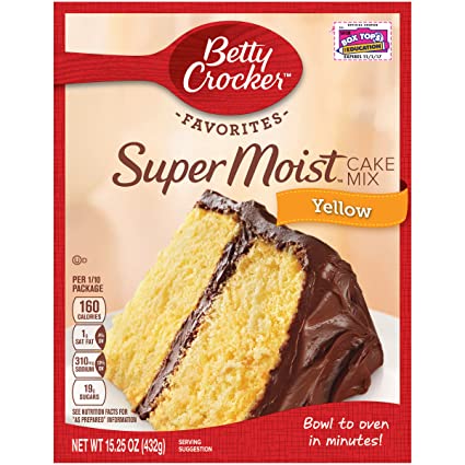 Betty Crocker Super Moist Yellow Cake Mix, 15.25 oz