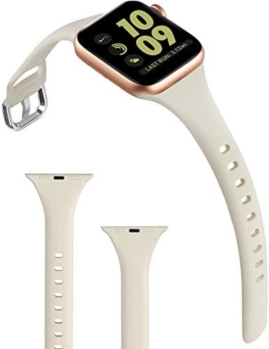 ACBEE Compatible with Apple Watch Band 38mm 40mm 42mm 44mm for Women Small Large, Slim Narrow Floral Bands for Apple Watch Series 5/Series 4/Series 3/Series 2/Series 1 (Khaki, 38mm/40mm)