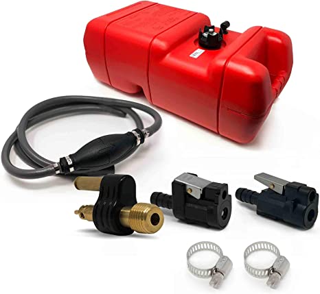 Five Oceans Marine 6 Gallon Fuel Tank/Portable Kit for All Yamaha and Mercury Engines Connection, 3/8 inches Hose FO-3312-C4-2