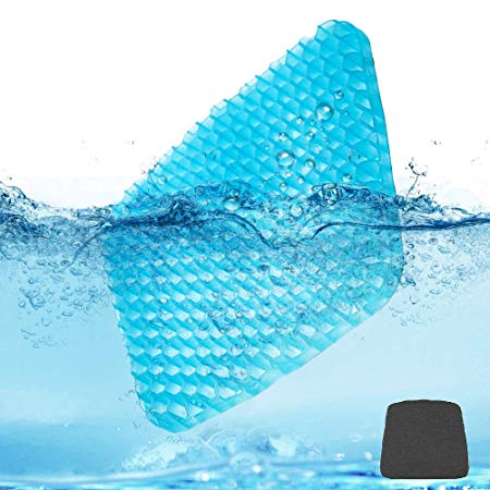 Gel Seat Cushion, Arealer Seat Cushion for Sciatica and Coccyx Pain Relief, Office Chair Home Car Wheelchair, Mesh Seat Cover Included