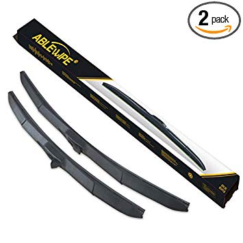 ABLEWIPE Hybrid Wiper Blades 24"   17" Windshield Wiper Blade With Smart-Flex Technology J Hook(Set of 2)