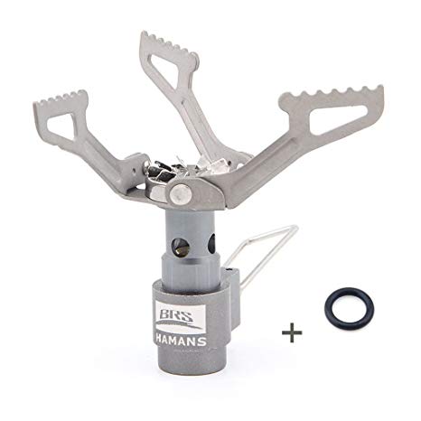 Hamans BRS BRS-3000T Ultralight 25g Backpacking Camping Gas Stove with 1 Extra Backup O-Ring
