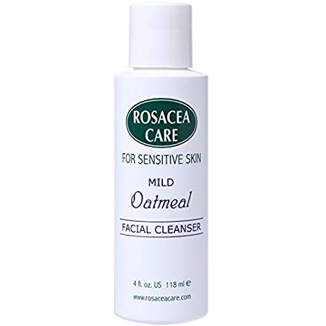 Mild Oatmeal Cleanser Non-Drying Redness Relief with Colloidal Oatmeal Best Natural Rosacea Cleanser Really Effective Anti Itch for Dry Sensitive Skin (4 Fl Oz)