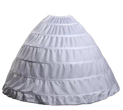 Wantdo Drawstring Wedding Bridal Petticoat Six Hoops Larges Full White QC002