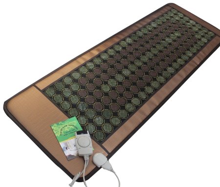 Healthyline Natural Jade & Tourmaline Mat (72"L X 24"W) Negative Ions / Fir / Far-Infrared / Multi Heat & Energy Therapy Healing Pad