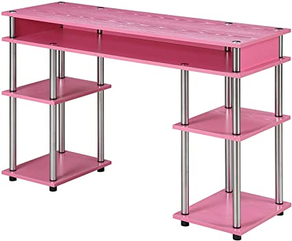 Convenience Concepts R4-0238 Designs2Go No Tools Student Desk, One Size, Pink