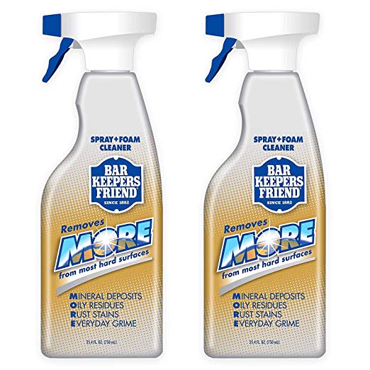 Bar Keepers Friend MORE Dual Action Nozzle Spray and Foam Cleaner | 25.4 Fluid Ounces | 2-Pack(25.4 OZ / 2-Pack)