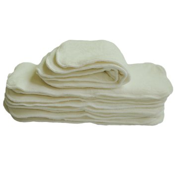 Alva Baby Cloth Diaper 4 layers Antibacterial Bamboo Viscose Inserts Super Water Absorbent 12pcs 12mb
