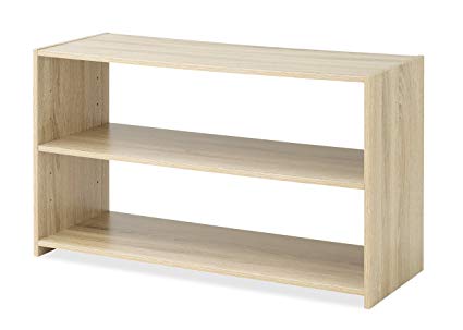 Whitmor Stackable 32" Extra Wide 3-Shelf Storage Organizer, Weathered Natural