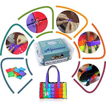 Alpacasso DIY Rainbow Handbag Kit for Girls, Make Your Own Fashion Purse Best Gifts Idea for Birthday Xmas Christmas, Kids Girls Age 5 6 7 8 9  (2 Pcs Unicorn Included)