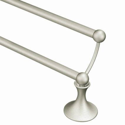 Moen DN7722BN 24-Inch Lounge Double Towel Bar, Brushed Nickel