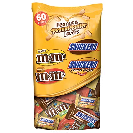MARS Chocolate Peanut & Peanut Butter Lovers Fun Size Candy Variety Mix 35.04-Ounce Bag