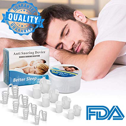 Snoring Solution,Anti Snoring Devices Snore Stopper 8 Set Stop Snoring Nose Vents Nasal Dilators Best Snoring Aids Stop Snoring Devices Snore Reducing Sleep Aids for Ease Breathing Men Women (White)