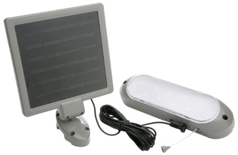Designers Edge L-949 10-LED Rechargeable Solar-Panel Shed Light