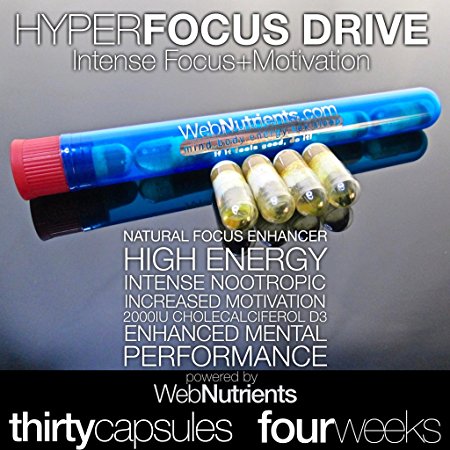 Limitless Pill - 30-Day HyperFocus DRIVE The Ultimate Nootropic Solution for FOCUS and MOTIVATION.