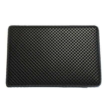 Pet Champion 2-Layer Sifting Easy Clean Waffle Pattern Litter Mat, Black, Large