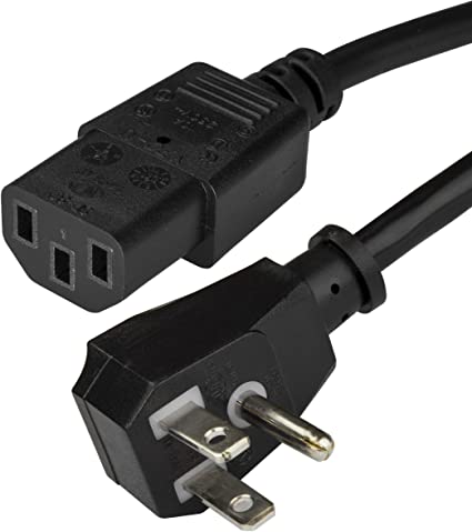 StarTech.com Power Cord - 6 ft / 2m - NEMA 5-15P to C13 Power Cord - Flat - Computer Power Cord - Power Cable - Power Supply Cord, Black