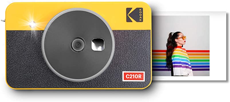 Kodak Mini Shot 2 Retro Portable Wireless Instant Camera & Photo Printer, Compatible with iOS & Android and Bluetooth Devices, Real Photo (2.1x3.4) 4Pass Technology - Yellow