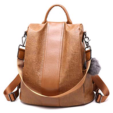 Women Backpack Purse Waterproof Nylon Anti-theft Convertible Rucksack Lightweight Satchel Casual School Shoulder Bag